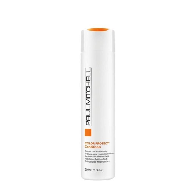 Paul Mitchell Color Protect Conditioner bottle, white with orange cap