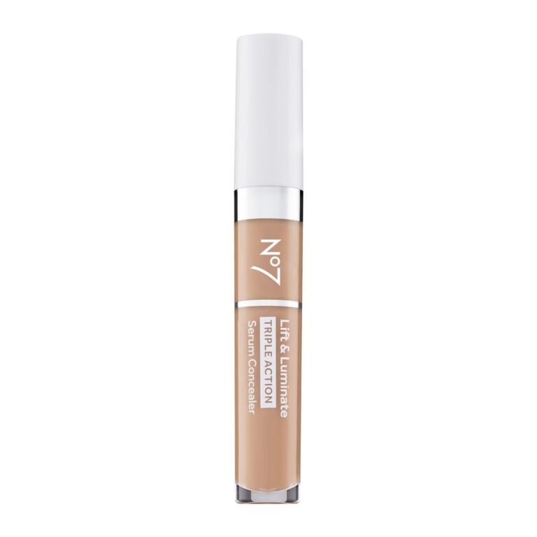 No7 Lift & Luminate Triple Action Serum Concealer tube on white background