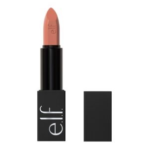 E.l.f. lipstick in a nude shade with black tube and cap