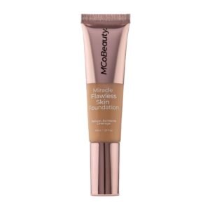 Tube of MCoBeauty Miracle Flawless Skin Foundation, natural, buildable coverage