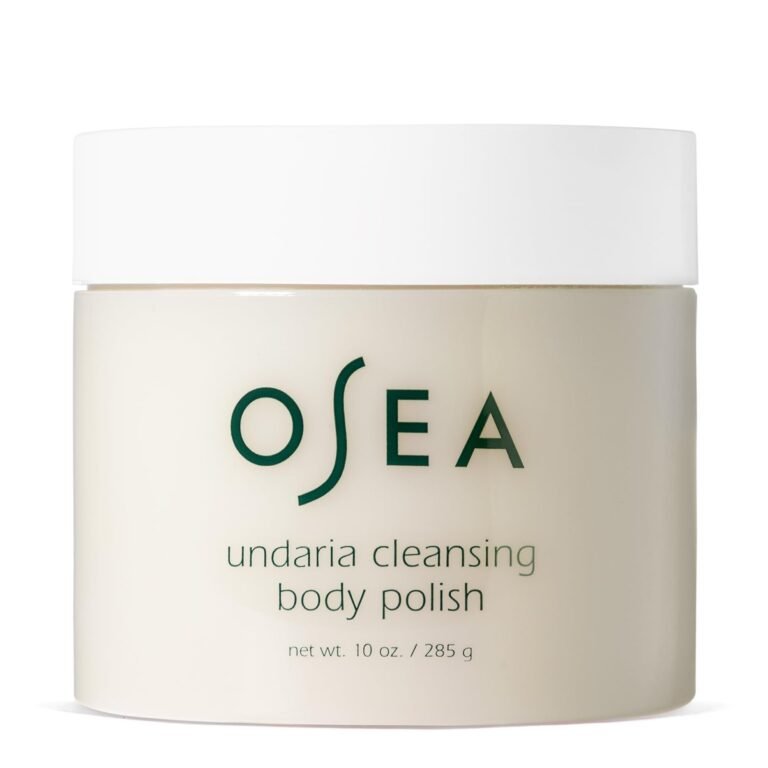 Osea Undaria Cleansing Body Polish jar with white lid and green text