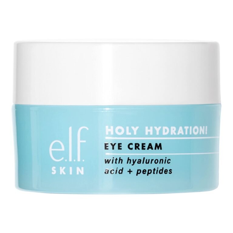 E.l.f. Holy Hydration eye cream jar with hyaluronic acid and peptides