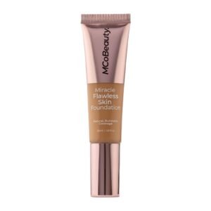 Tube of MCoBeauty Miracle Flawless Skin Foundation, natural, buildable coverage