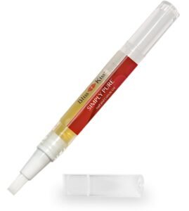 Bliss Kiss Simply Pure nail and cuticle oil pen with cap off