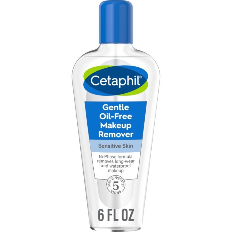Cetaphil Gentle Oil-Free Makeup Remover bottle for sensitive skin