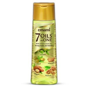 Bottle of Emami 7 Oils in One hair oil with ingredients