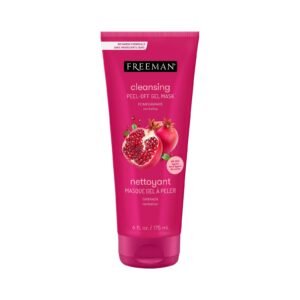 Pink Freeman cleansing peel-off gel mask with pomegranate illustration