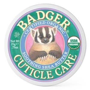 Badger Cuticle Care tin with a badger illustration, certified organic