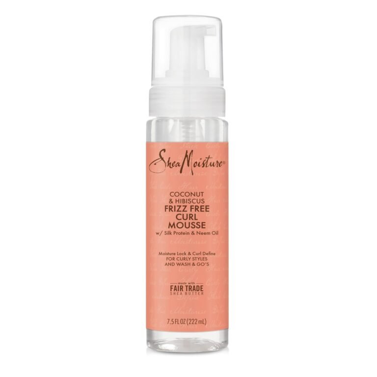 Shea Moisture Coconut & Hibiscus Frizz Free Curl Mousse bottle