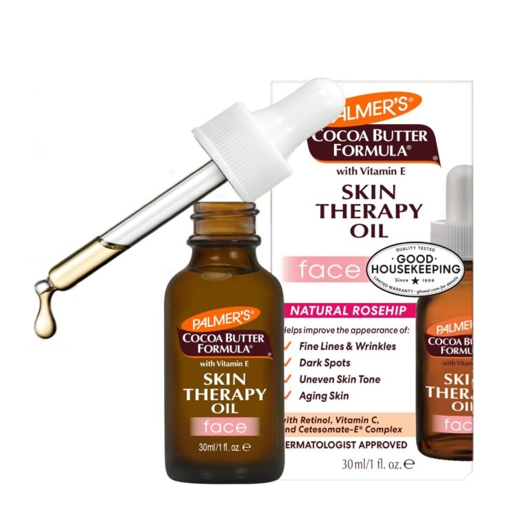 Palmer's Cocoa Butter Formula Skin Therapy Oil bottle with dropper and packaging