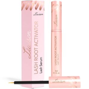 Lash serum box and tube with applicator, labeled "Lash Root Activator"