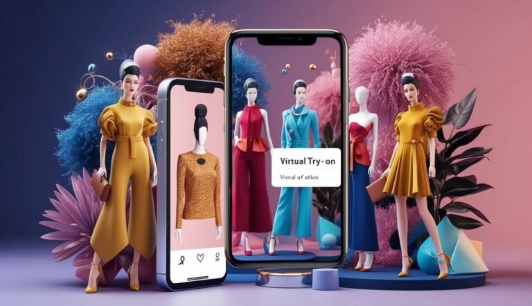 Fashion app with virtual try-on feature and stylized mannequins